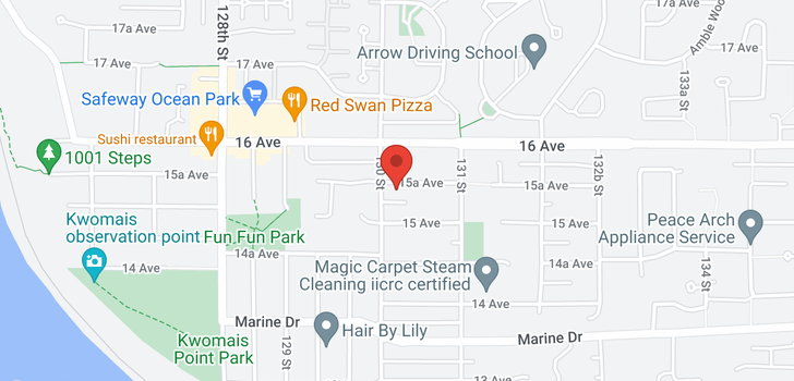 map of 13016 15A AVENUE